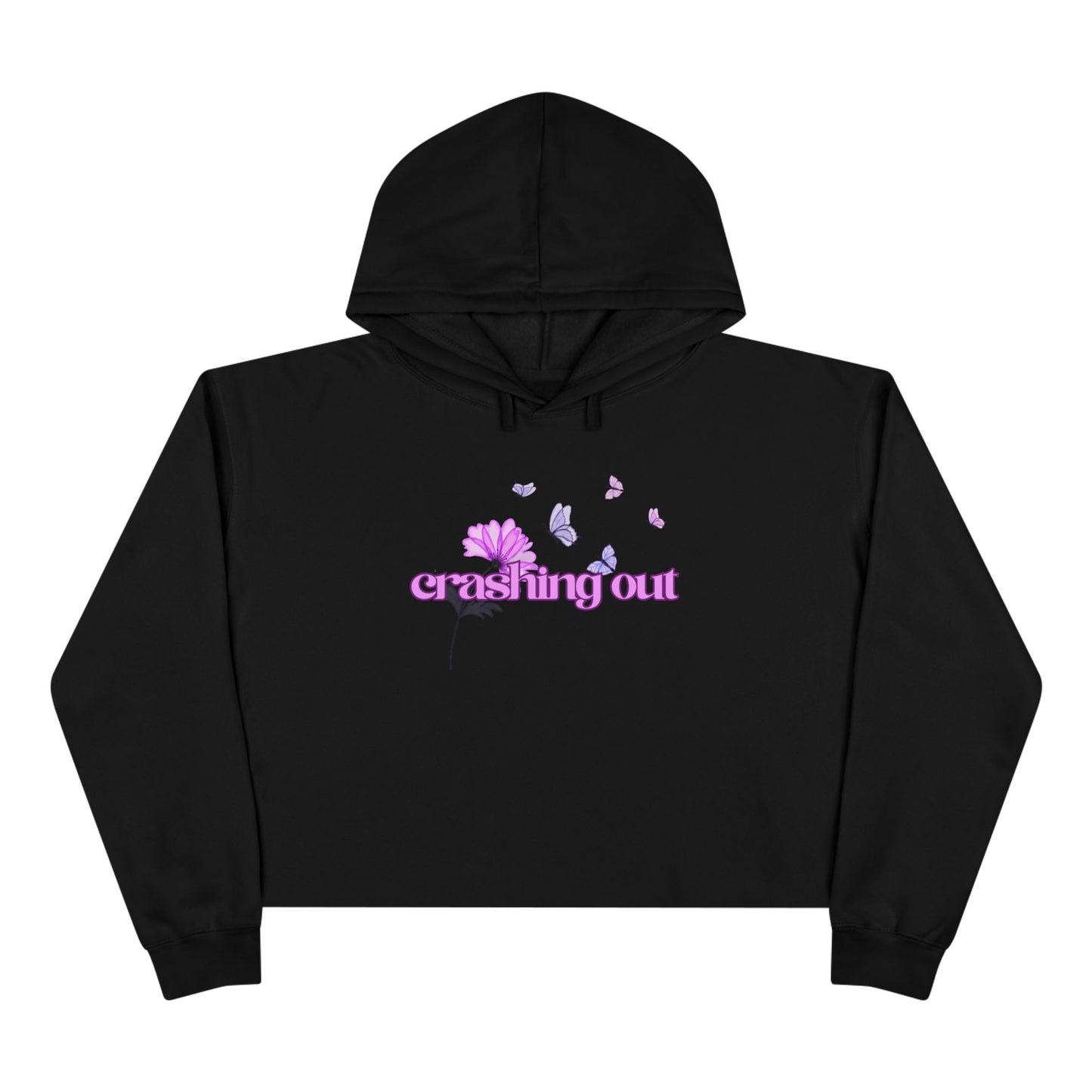 Crashing Out Crop Hoodie