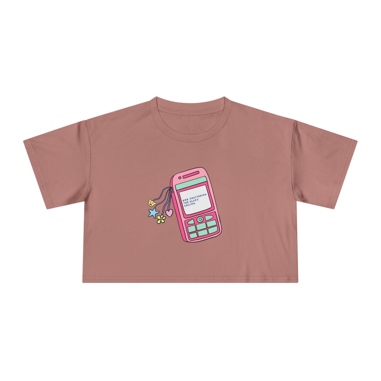 Brb Shattering the Glass Ceiling Crop Tee