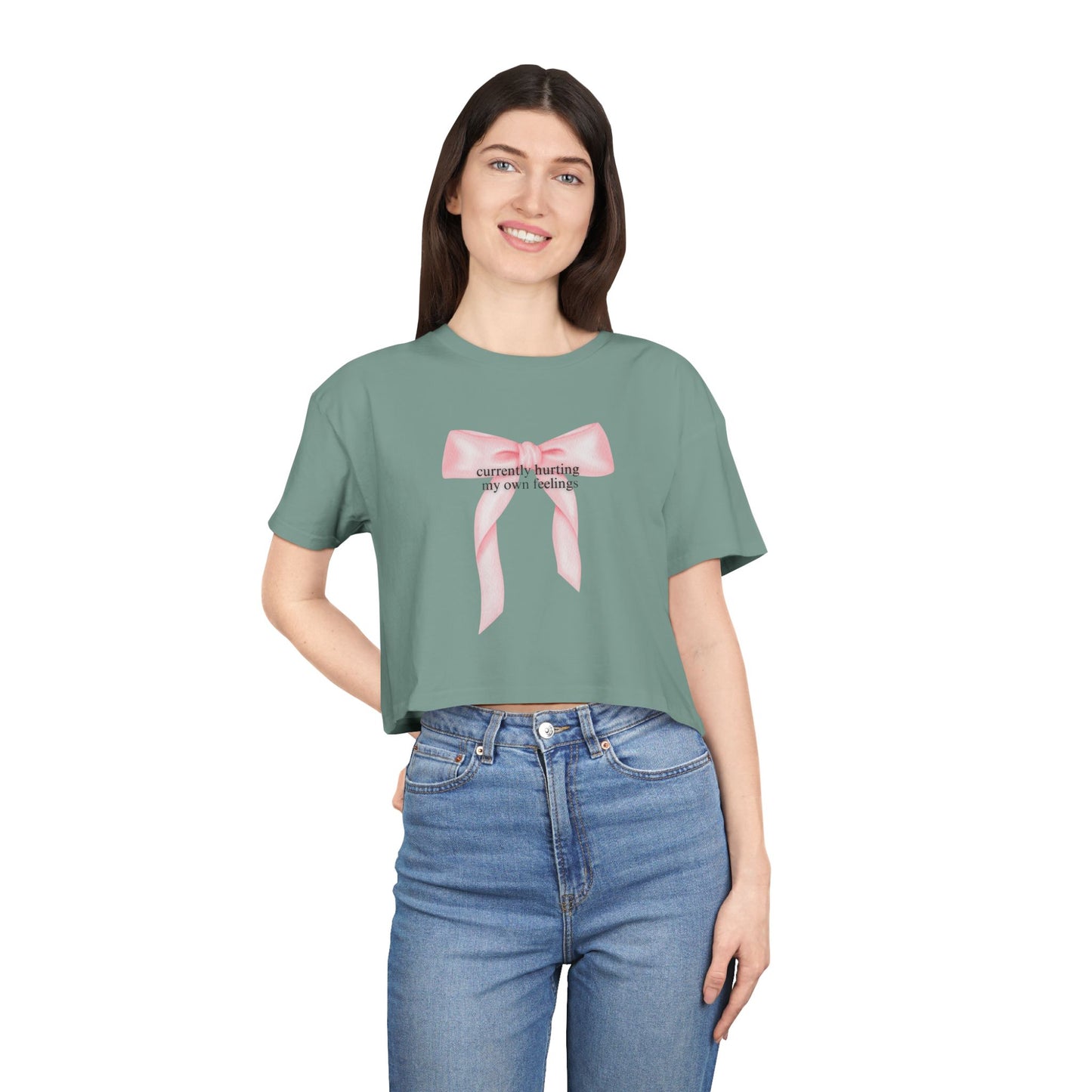 Currently Hurting My Own Feelings Crop Tee