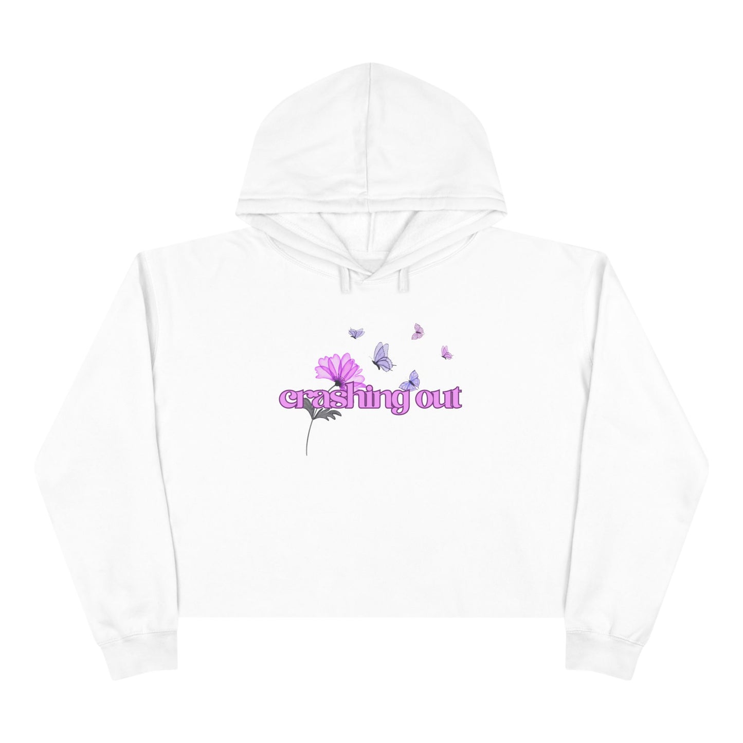Crashing Out Crop Hoodie