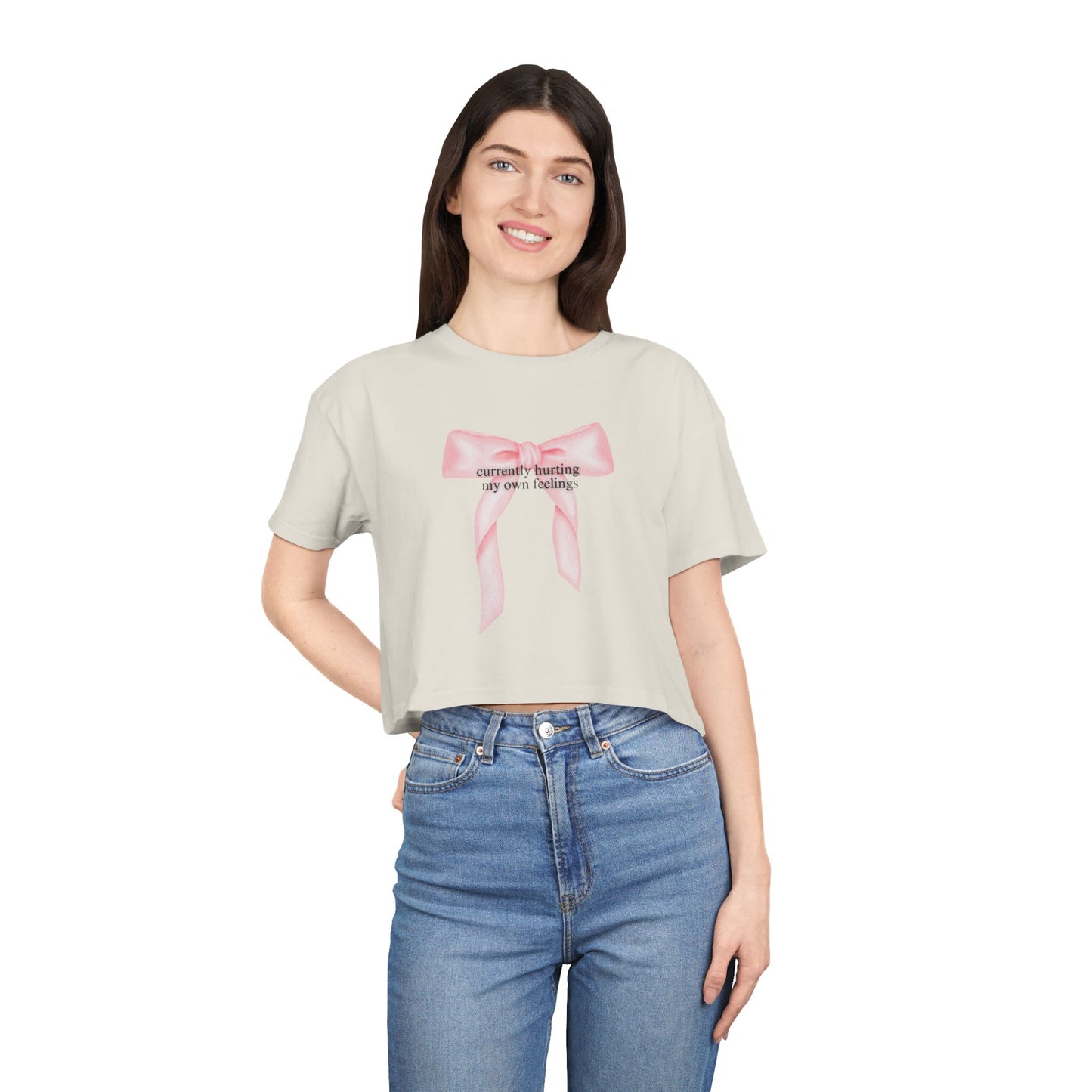 Currently Hurting My Own Feelings Crop Tee
