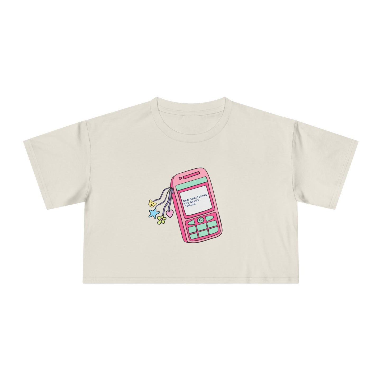 Brb Shattering the Glass Ceiling Crop Tee