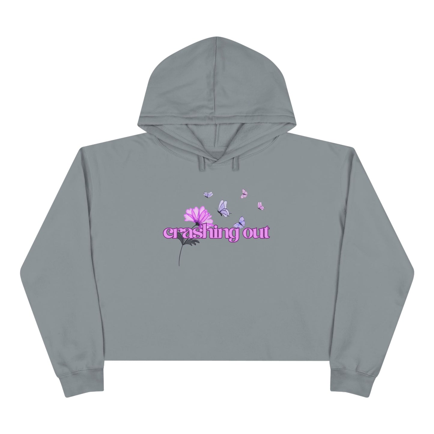 Crashing Out Crop Hoodie