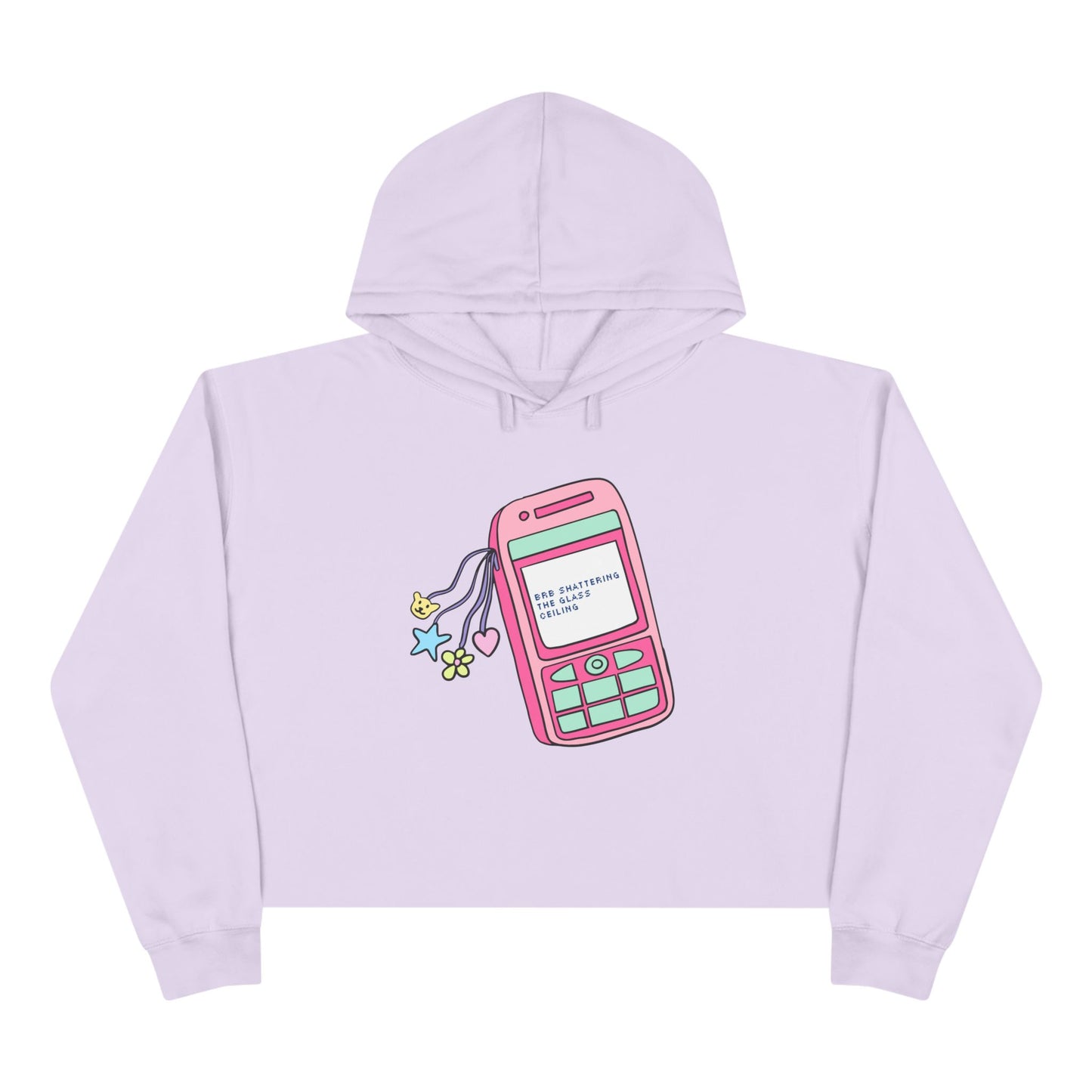 Brb Shattering the Glass Ceiling Crop Hoodie