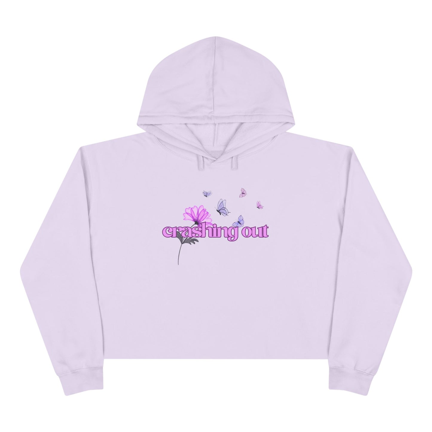 Crashing Out Crop Hoodie
